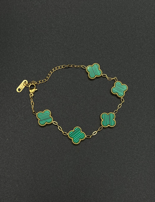Green Flower Bracelet
