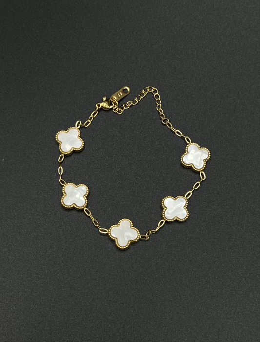 White Flower Bracelet